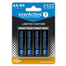 EverActive Ni-MH R6 AA 2500mAh uzlādējamās baterijas — 4 gab.