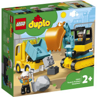 Lego DUPLO kravas automašīna un kāpurķēžu ekskavators
