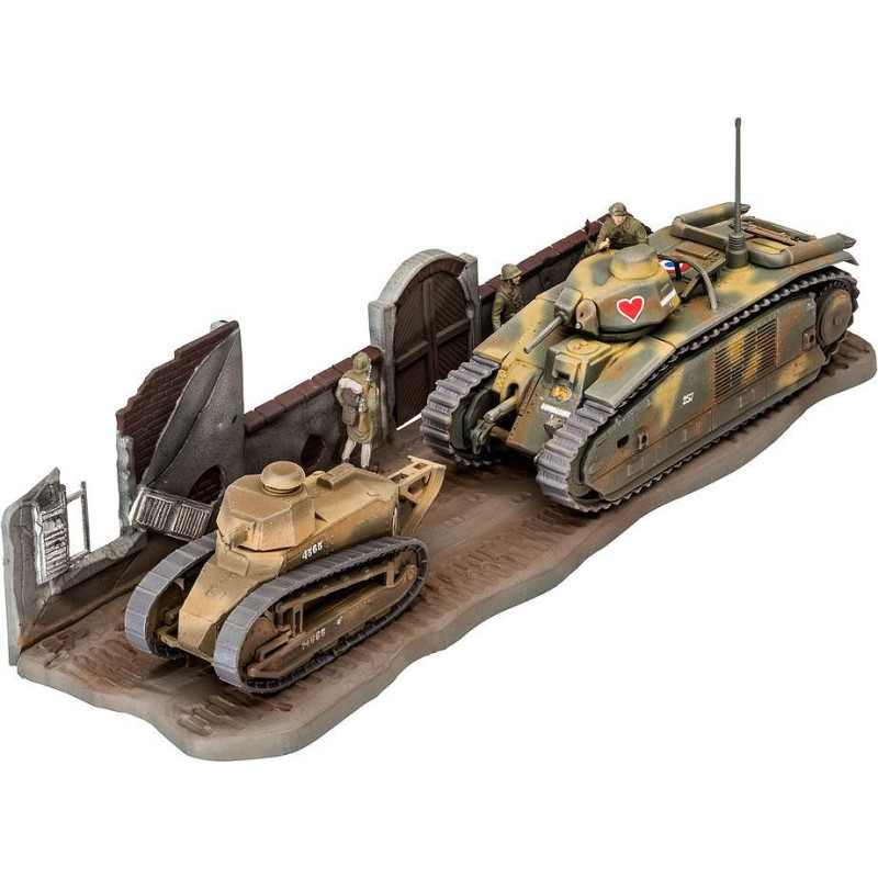 Revell Plastmasas modelis Char. B.1 bis & Renault FT.17 1:76