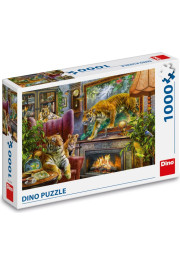 Dino Puzle 1000 gabaliņi: Tigri atdzīvojas