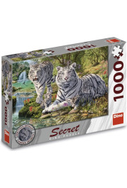 Dino Slepenā puzle 1000 gabaliņi: Baltais tīģeris