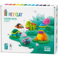 Hey Clay Modelēšanas māls 15 gab: Eksotiskie dzīvnieki