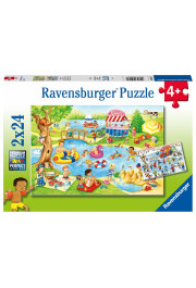 Ravensburger pusle 2x24 tk Järves ujumas