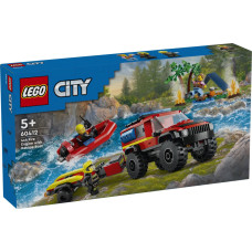 Lego Городская пожарная машина 4х4 со спасательным катером