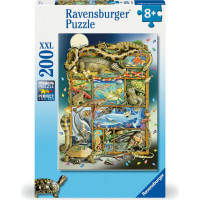 Ravensburger puzle 200 gab rāpuļi uz bilžu rāmja