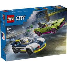 Lego Pilsētas policijas auto un muskuļauto pakaļdzīšanās