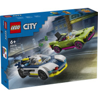 Lego Pilsētas policijas auto un muskuļauto pakaļdzīšanās
