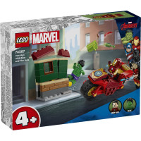 Lego Supervaroņi Dzelzs vīrs ar velosipēdu un Hulks