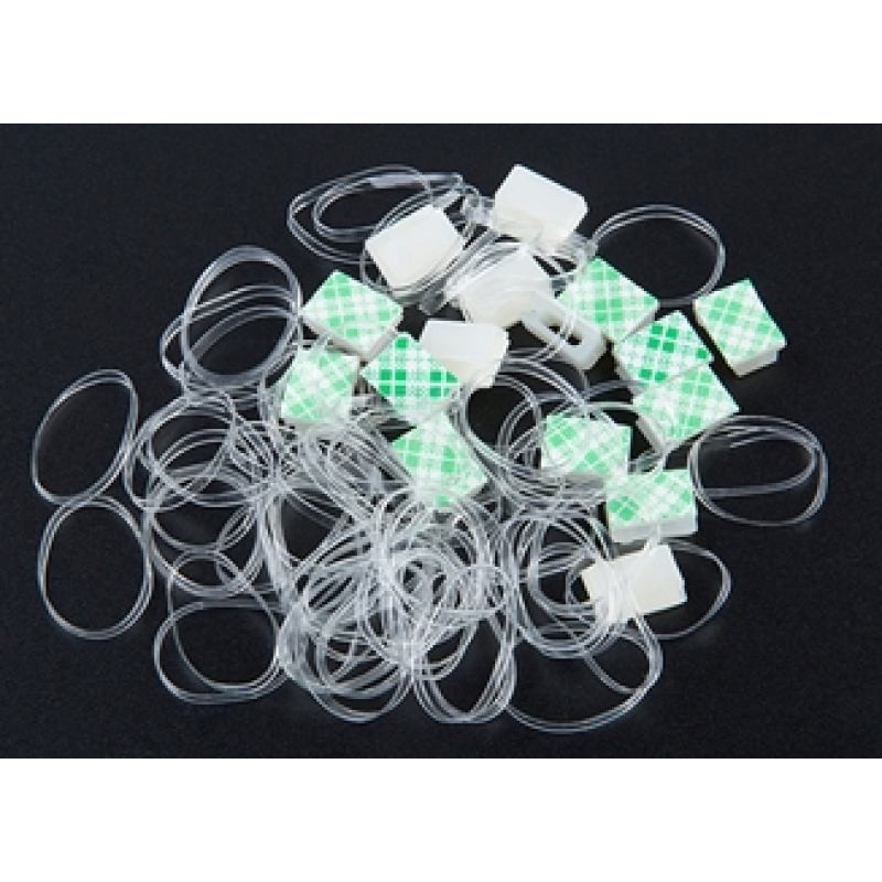 Makeblock Neuron fiksētie klipsi(16) un gumijas lentes(80)