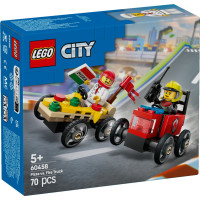 Lego Pilsētas picas vs. ugunsdzēsēju mašīnas sacīkšu automašīnu komplekts