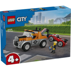 Lego Городской эвакуатор и ремонт спортивных автомобилей
