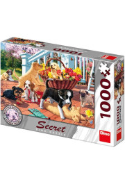 Dino Slepenā puzle 1000 pcs Puppies
