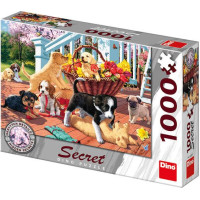 Dino Slepenā puzle 1000 pcs Puppies