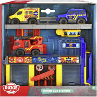 Dickie Toys Avārijas dienestu stacija un transportlīdzekļu rotaļu komplekts