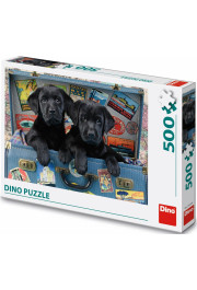 Dino puzzle 500 Pc kucēni čemodānā