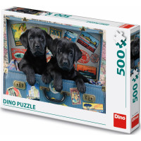 Dino puzzle 500 Pc kucēni čemodānā