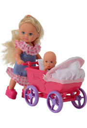 Simba Lelle Evi Love ar ratiņiem - 2 dažādi