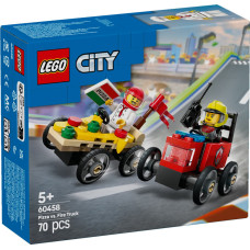 Lego Pilsētas picas vs. ugunsdzēsēju mašīnas sacīkšu automašīnu komplekts