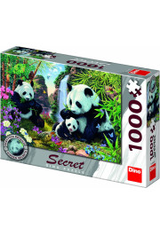 Dino Slepenā puzle 1000 gabalu Pandas