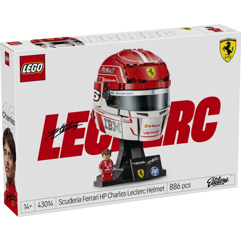 Lego „Scuderia Ferrari“ izdevums – Čārlza Leklerka HP ķivere