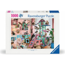 Ravensburger Puzzle 1000 gab Kaķu istabas paradīze