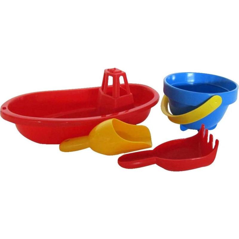 Plasto Pludmales komplekts ar laivu.