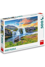 Dino Puzzle 500 pcs Islandes ūdenskritumi