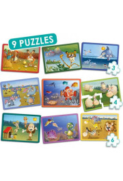 9 dzīvnieku puzles