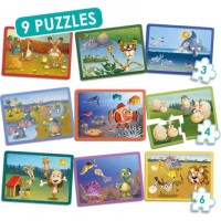 9 dzīvnieku puzles