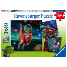 Ravensburger Puzzle 3x49 pc The World od Dinosaurs