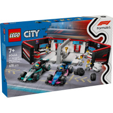 Lego Pilsētas F1 garāža un Mercedes-AMG & Alpine automašīnas