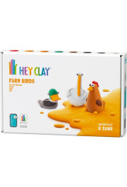 Hey Clay Modelēšanas māls 6 gab: Putnu fermu putnu izlase