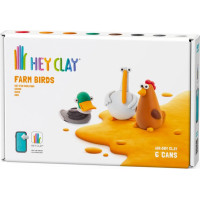 Hey Clay Modelēšanas māls 6 gab: Putnu fermu putnu izlase
