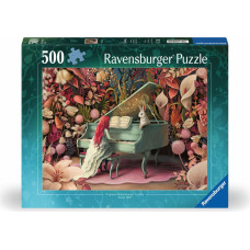 Ravensburger Mīklu 500 pcs Zaķis uz klavierēm