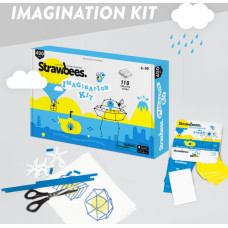 Strawbees Imagination Kit STEAM Building Set, 400 Pieces and 105 Challenge Cards