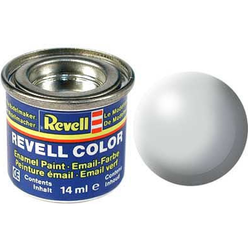 Revell  Light Grey silk-matt - Светло-Серый полуматовый, 14 мл., эмалевая алкидная краска 