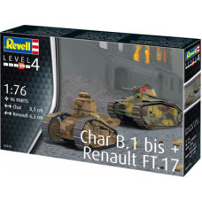 Revell Char. B.1 bis & Renault FT.17 1:76