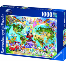 Ravensburger pusle 1000 tk Disney maailmakaart