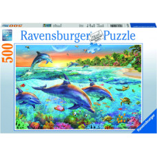 Ravensburger puzle 500 gab. Delfīni