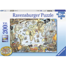 Ravensburger pusle 200 tk Piraadid maailmakaardil