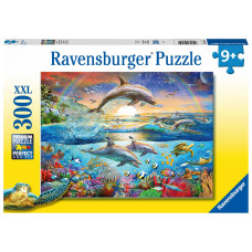 Ravensburger puzle 300.gab Delfīnu paradīze