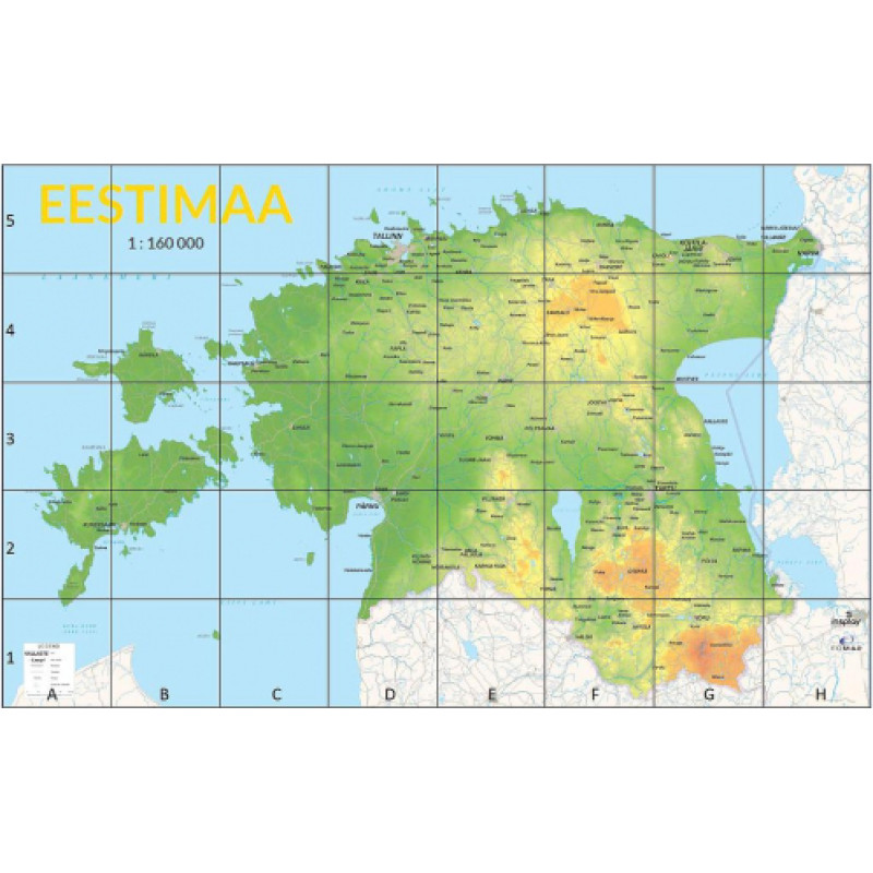 Поле роботов Bee-Bot и Blue-Bot Карта Эстонии