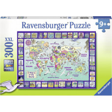 Ravensburger puzle 300 gab. Pasaules karte