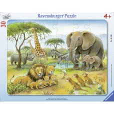 Ravensburger plaatpusle 30 tk Aafrika loomad