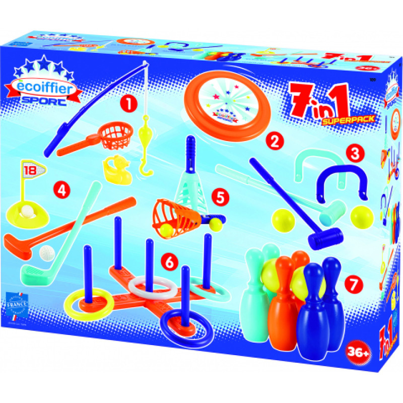 Ecoiffier Toys Pack of 7in1 Addressing Games