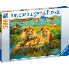 Ravensburger puzle Savannas lauvas, 500 gab.
