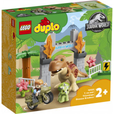 LEGO DUPLO T. rex and Triceratops Dinosaur Breakout
