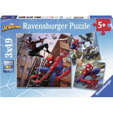 Ravensburger pusle 3x49 tk Spiderman