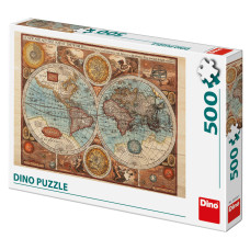 Dino puzle 500 gab. Pasaules karte